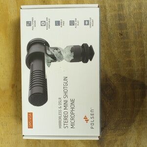 Polsen Mirrorless and DSLR Camera Stereo Mini Shotgun Microphone Photography